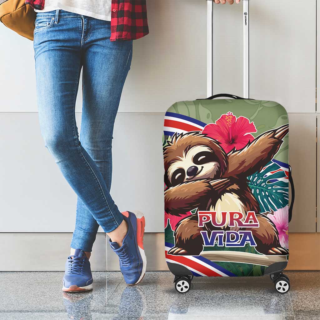 Costa Rica Luggage Cover Pura Vida Dabbing Sloth