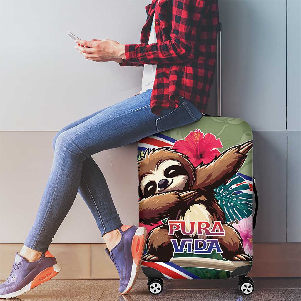Costa Rica Luggage Cover Pura Vida Dabbing Sloth