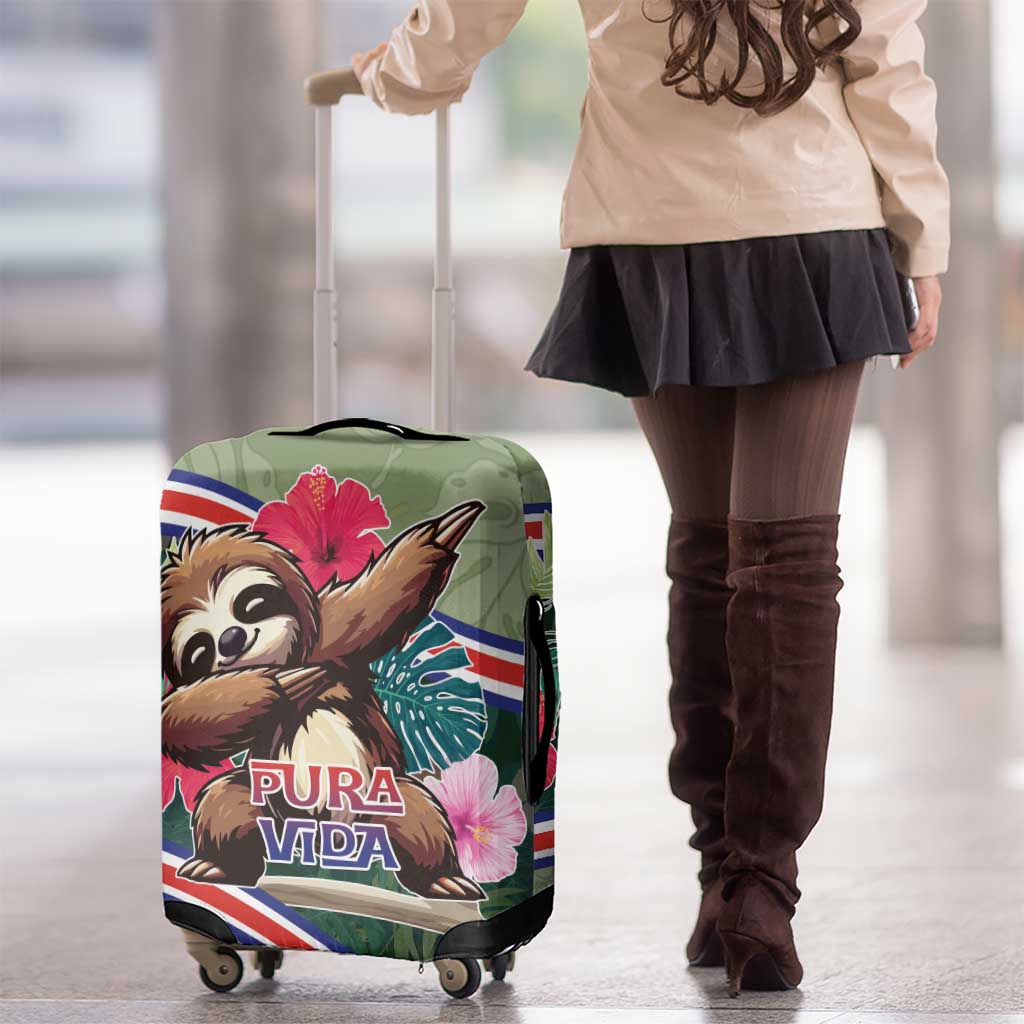 Costa Rica Luggage Cover Pura Vida Dabbing Sloth
