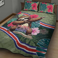 Costa Rica Quilt Bed Set Pura Vida Dabbing Sloth
