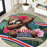 Costa Rica Round Carpet Pura Vida Dabbing Sloth