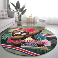 Costa Rica Round Carpet Pura Vida Dabbing Sloth