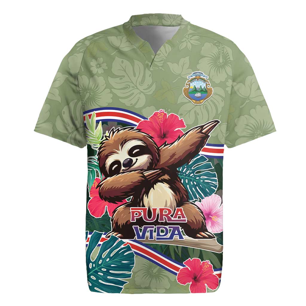 Costa Rica Rugby Jersey Pura Vida Dabbing Sloth