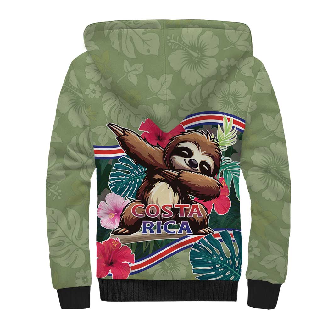 Costa Rica Sherpa Hoodie Pura Vida Dabbing Sloth