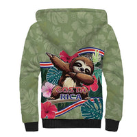 Costa Rica Sherpa Hoodie Pura Vida Dabbing Sloth