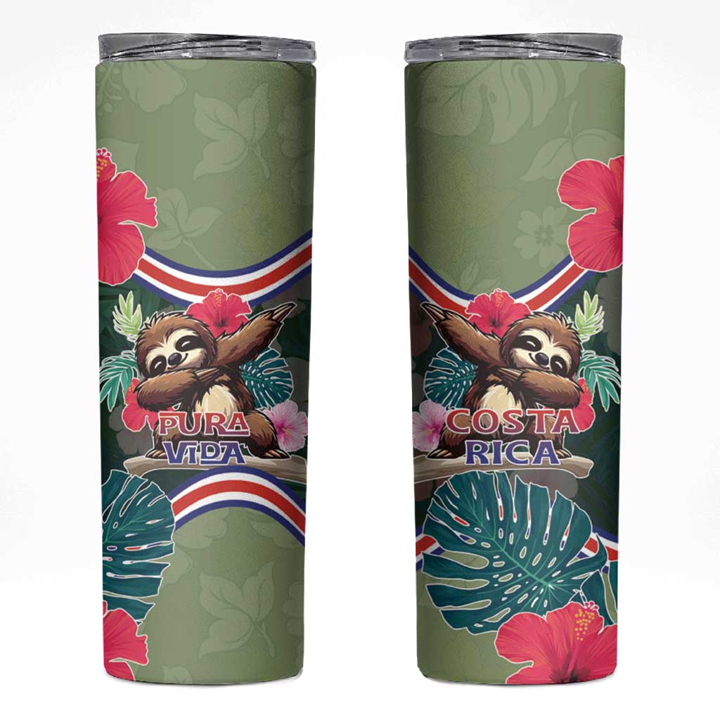 Costa Rica Skinny Tumbler Pura Vida Dabbing Sloth