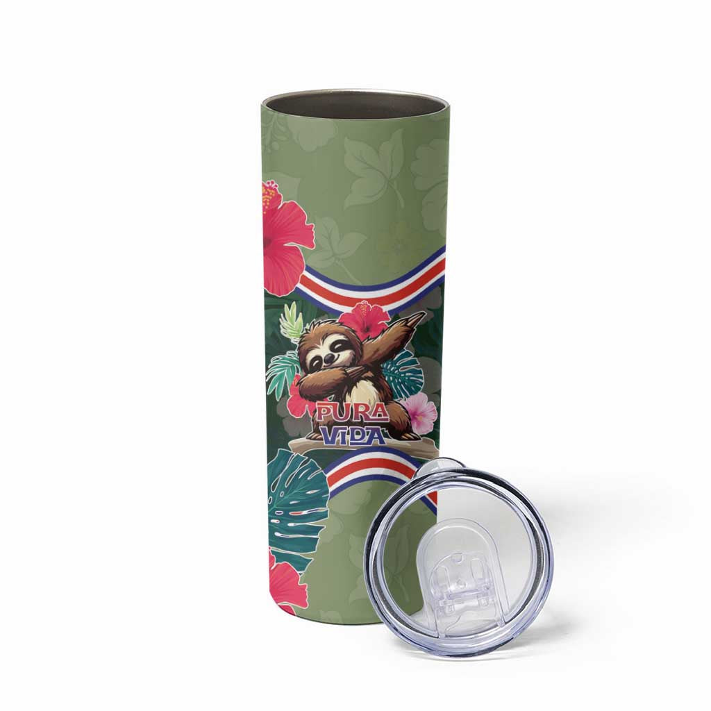 Costa Rica Skinny Tumbler Pura Vida Dabbing Sloth