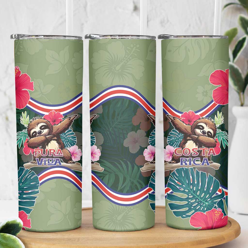 Costa Rica Skinny Tumbler Pura Vida Dabbing Sloth