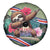Costa Rica Spare Tire Cover Pura Vida Dabbing Sloth