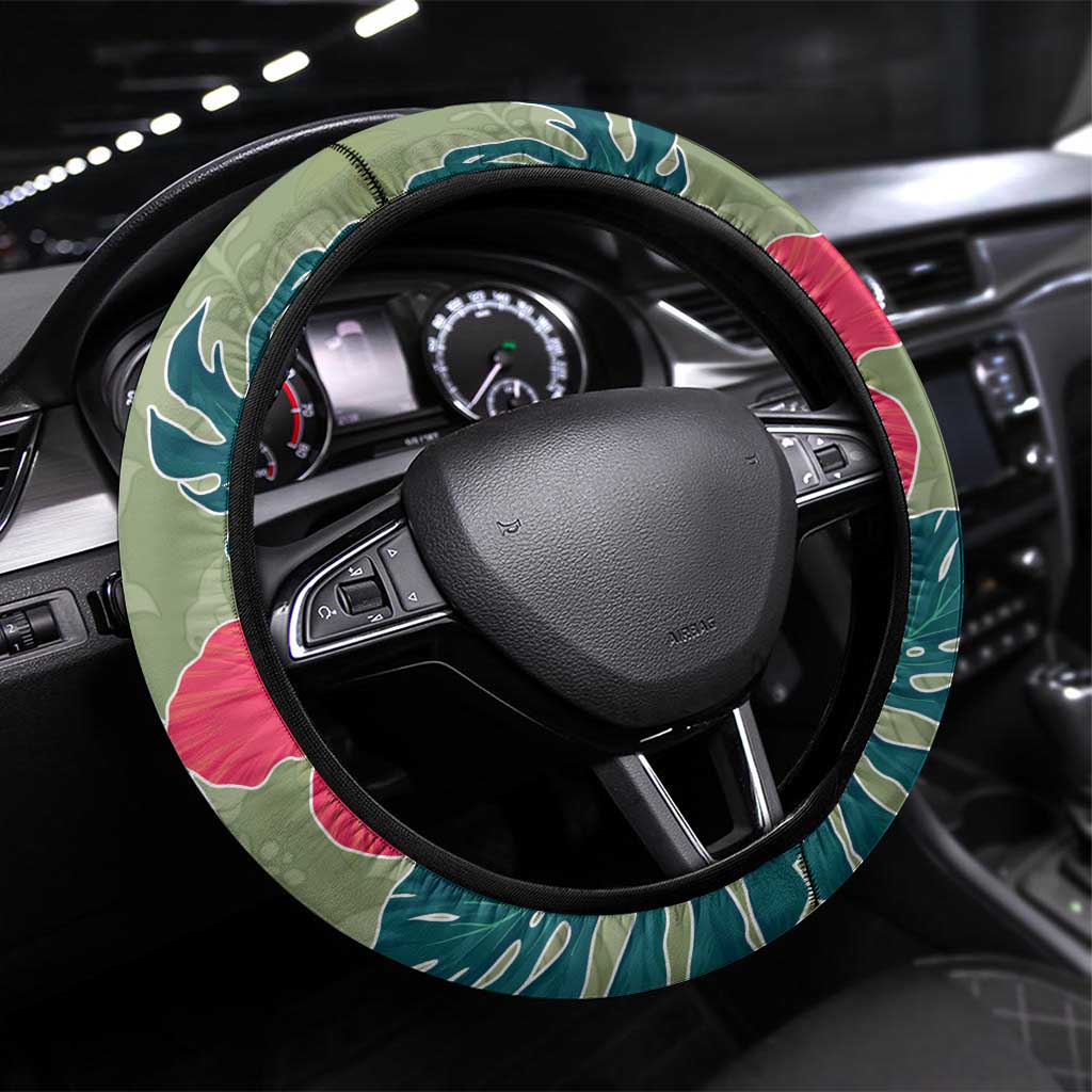 Costa Rica Steering Wheel Cover Pura Vida Dabbing Sloth