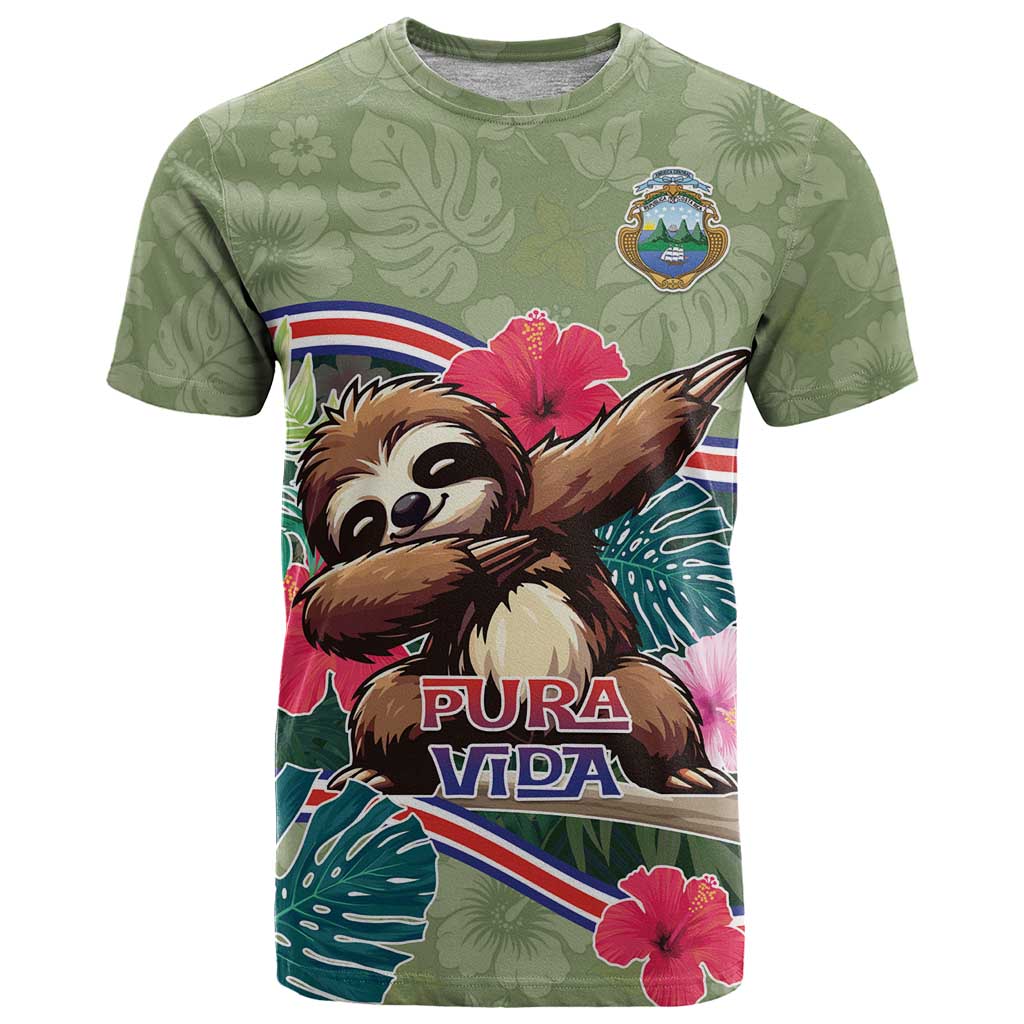Costa Rica T Shirt Pura Vida Dabbing Sloth