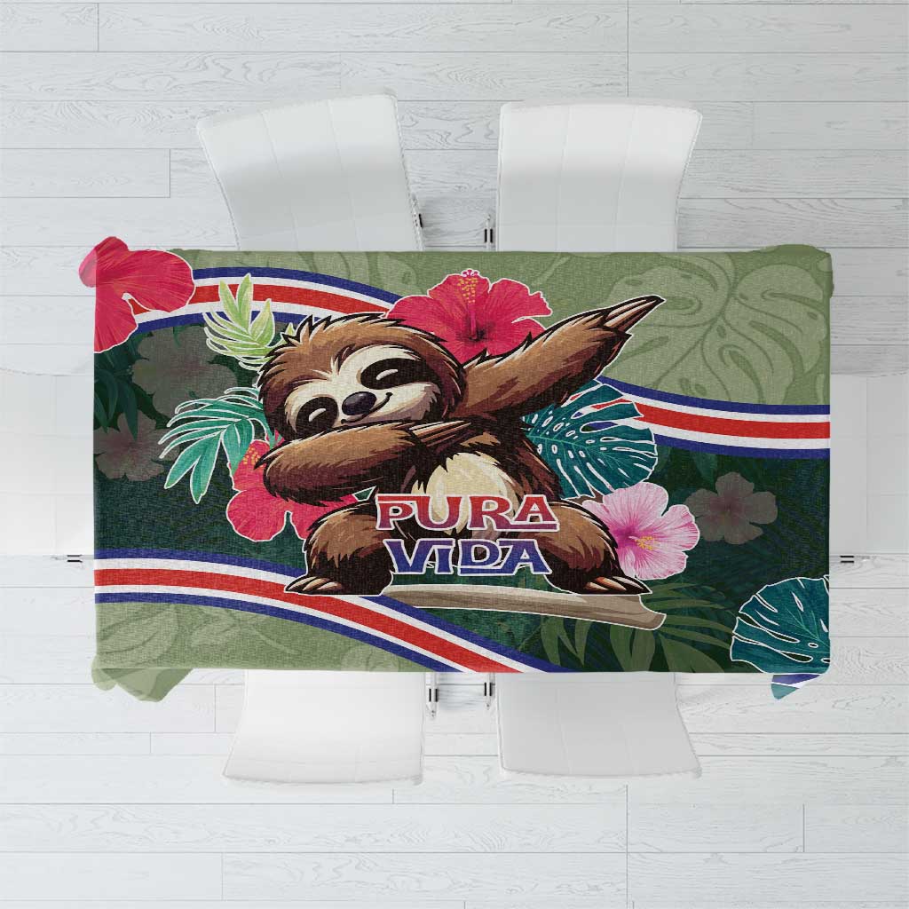 Costa Rica Tablecloth Pura Vida Dabbing Sloth