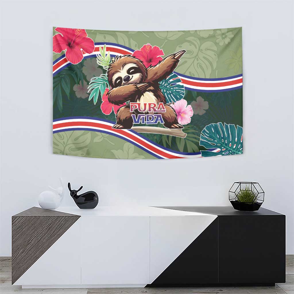 Costa Rica Tapestry Pura Vida Dabbing Sloth