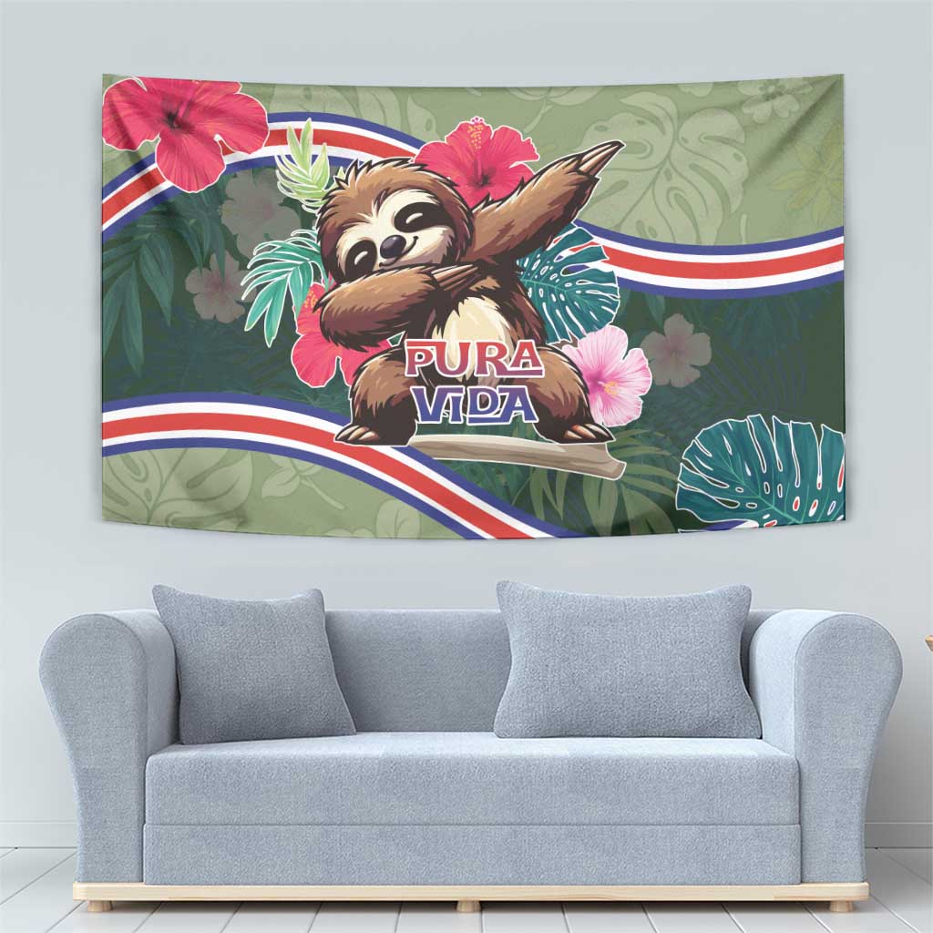 Costa Rica Tapestry Pura Vida Dabbing Sloth