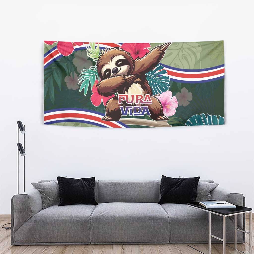 Costa Rica Tapestry Pura Vida Dabbing Sloth
