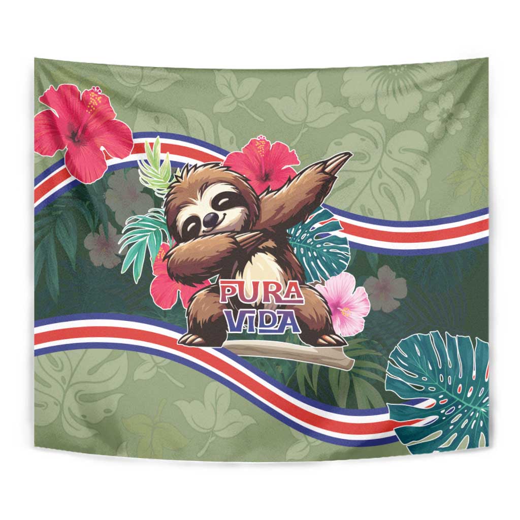Costa Rica Tapestry Pura Vida Dabbing Sloth