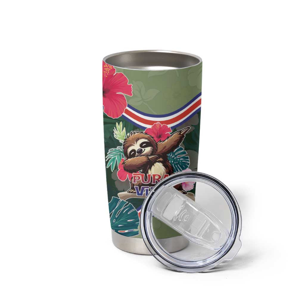 Costa Rica Tumbler Cup Pura Vida Dabbing Sloth