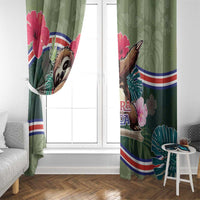 Costa Rica Window Curtain Pura Vida Dabbing Sloth