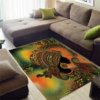 Black Women Area Rug Afro Latina Queen - Wonder Print Shop