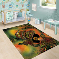 Black Women Area Rug Afro Latina Queen - Wonder Print Shop