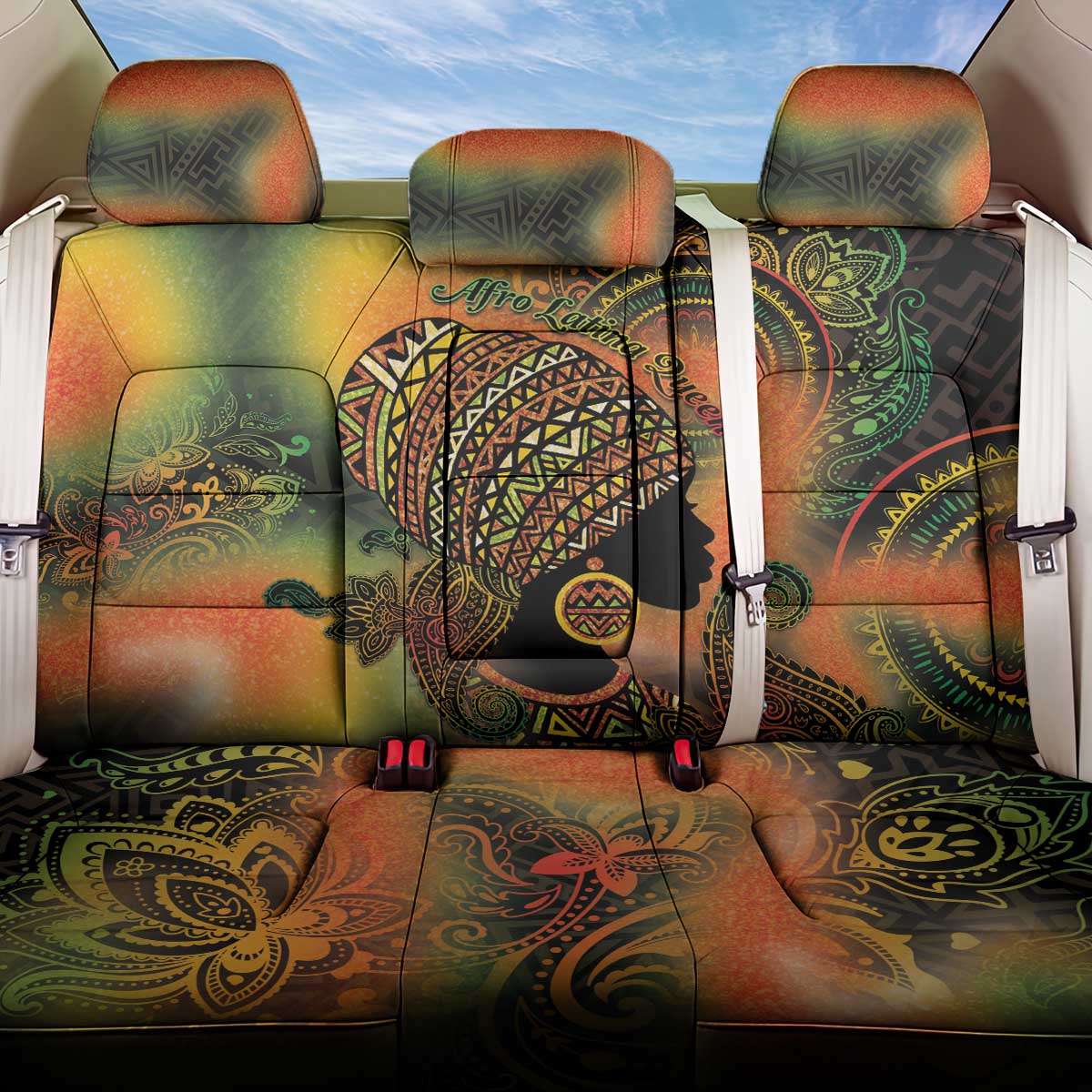 Black Women Back Car Seat Cover Afro Latina Queen - Wonder Print Shop