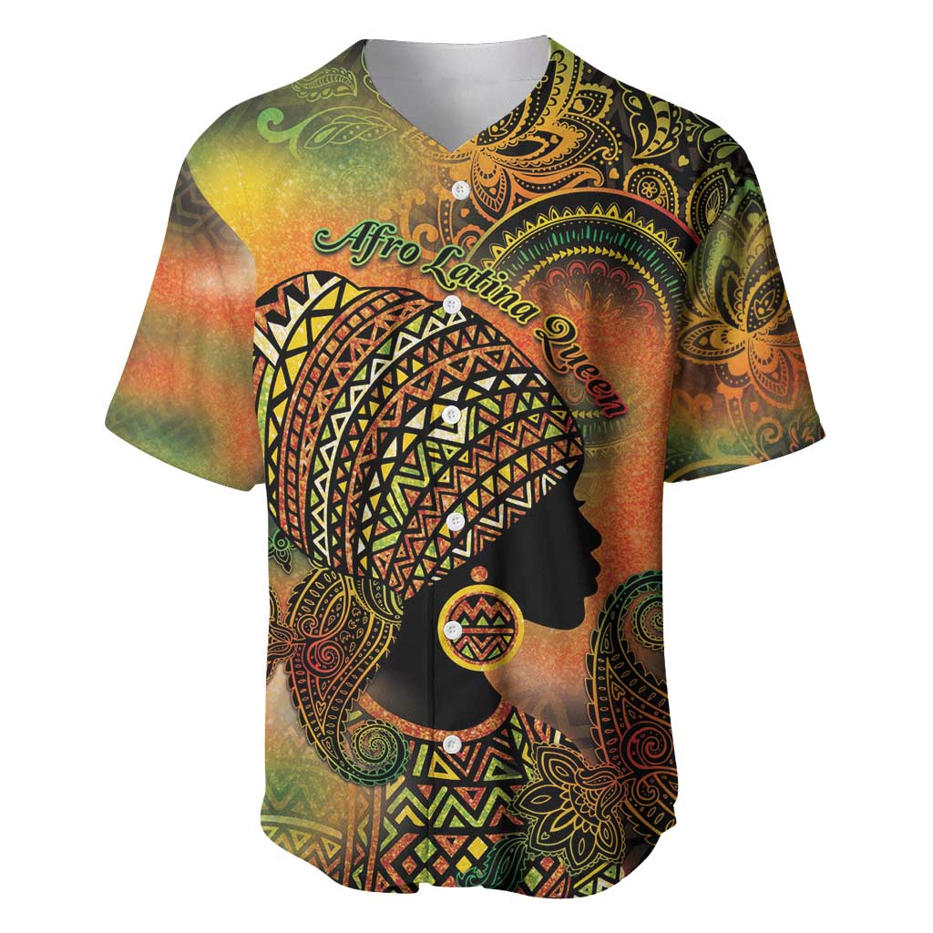 Black Women Baseball Jersey Afro Latina Queen - Wonder Print Shop
