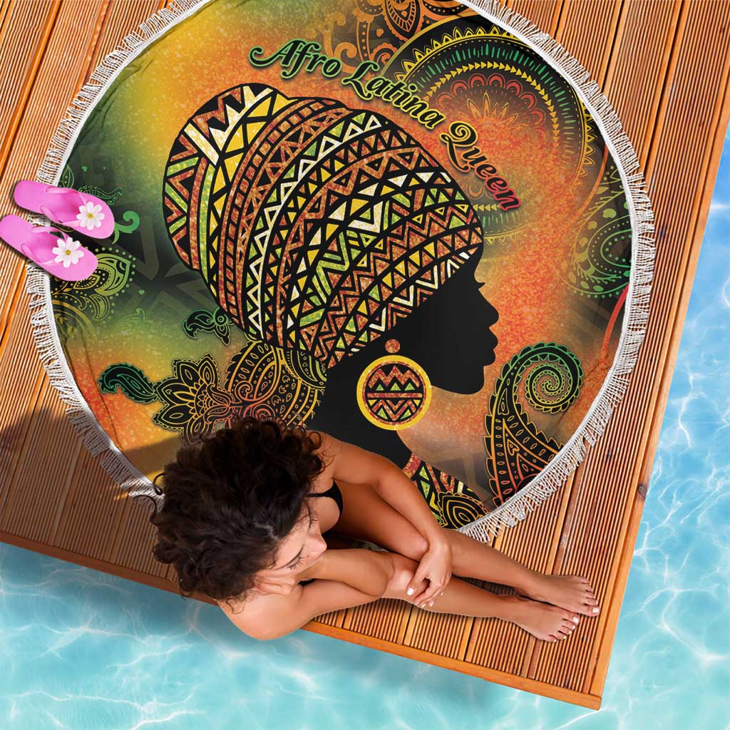 Black Women Beach Blanket Afro Latina Queen - Wonder Print Shop