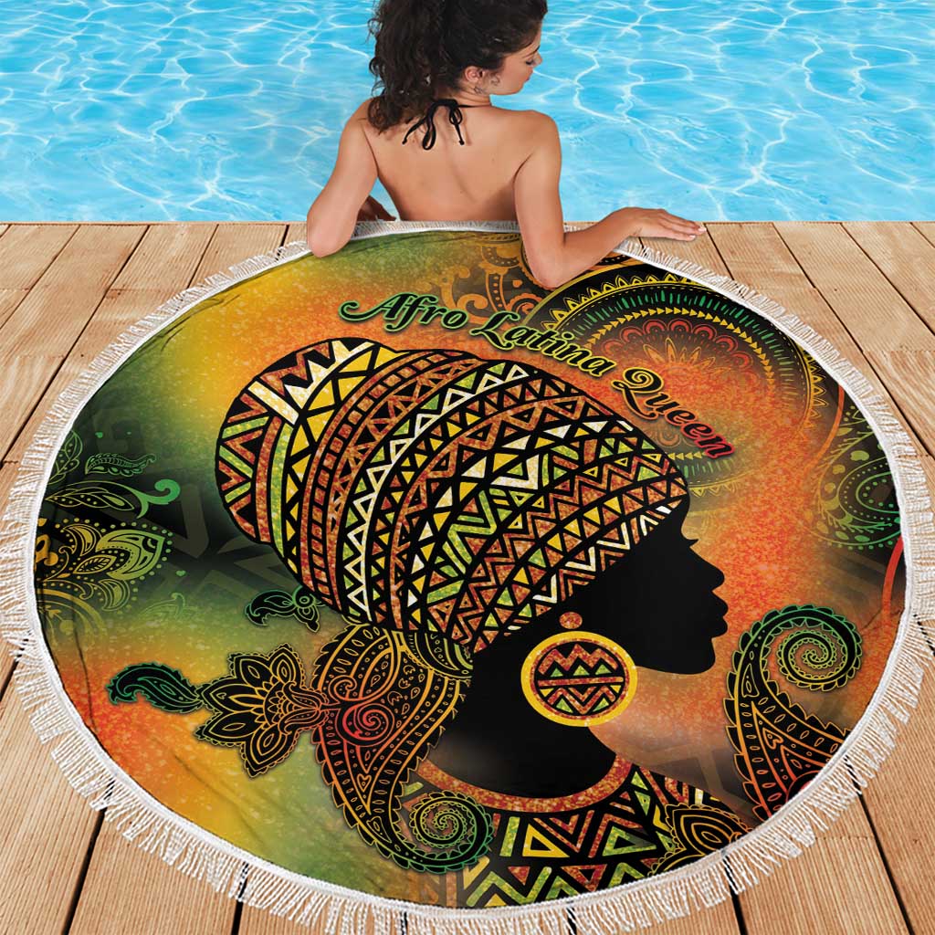 Black Women Beach Blanket Afro Latina Queen - Wonder Print Shop