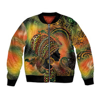 Black Women Bomber Jacket Afro Latina Queen - Wonder Print Shop