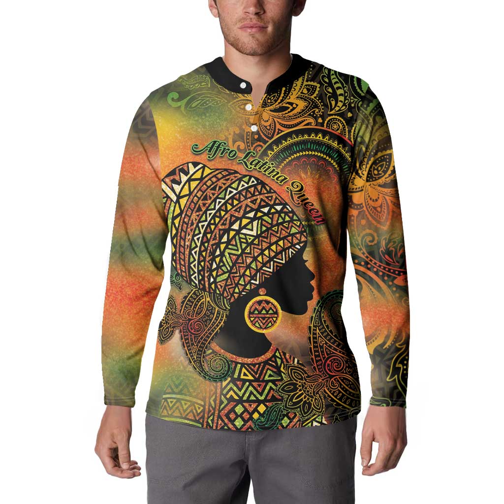 Black Women Button Sweatshirt Afro Latina Queen - Wonder Print Shop