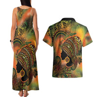 Black Women Couples Matching Tank Maxi Dress and Hawaiian Shirt Afro Latina Queen - Wonder Print Shop