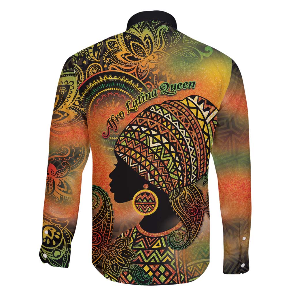 Black Women Family Matching Long Sleeve Bodycon Dress and Hawaiian Shirt Afro Latina Queen - Wonder Print Shop