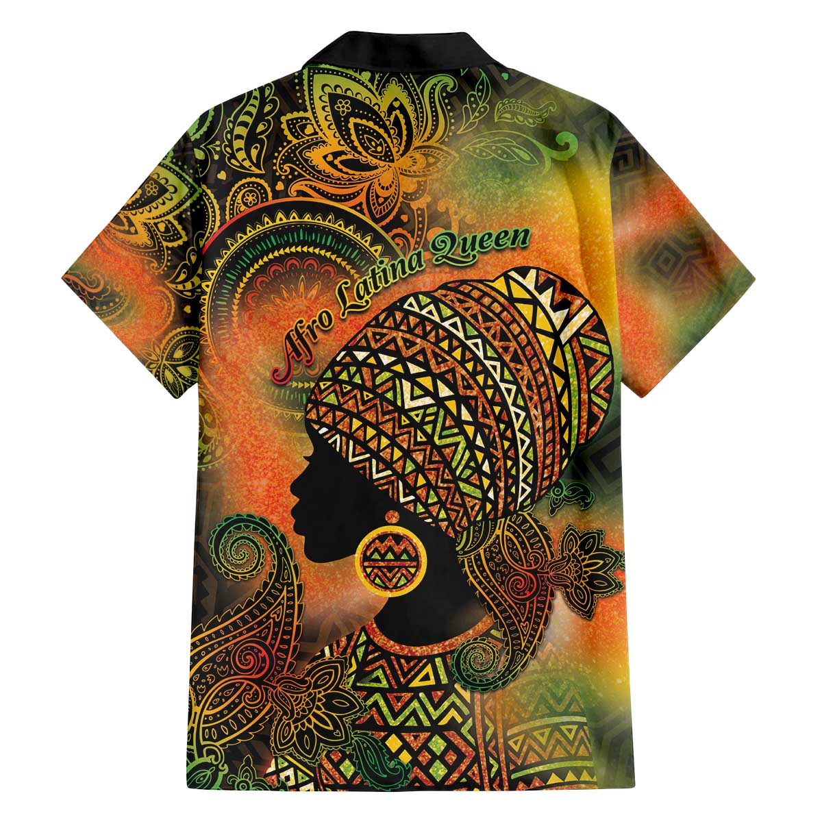 Black Women Family Matching Off The Shoulder Long Sleeve Dress and Hawaiian Shirt Afro Latina Queen - Wonder Print Shop