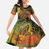 Black Women Family Matching Off Shoulder Maxi Dress and Hawaiian Shirt Afro Latina Queen - Wonder Print Shop