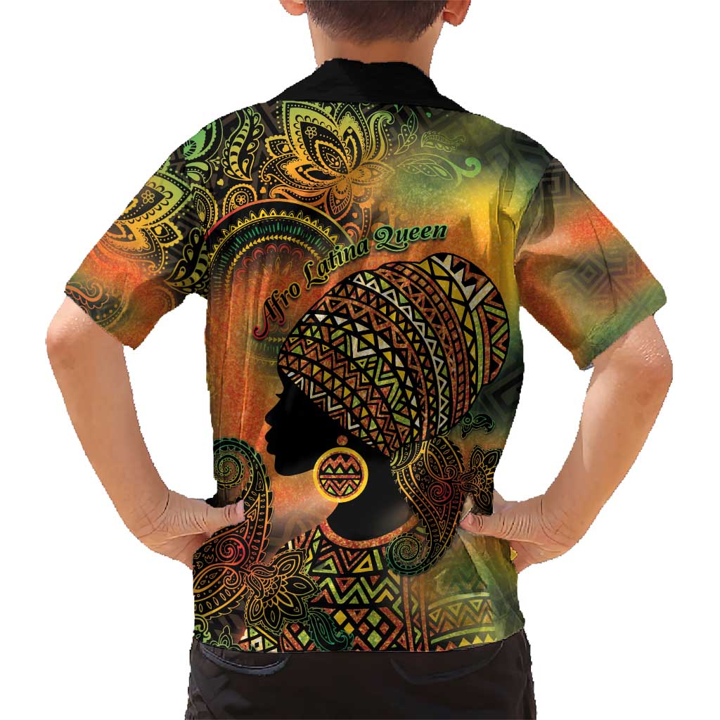 Black Women Family Matching Short Sleeve Bodycon Dress and Hawaiian Shirt Afro Latina Queen - Wonder Print Shop