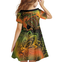 Black Women Family Matching Short Sleeve Bodycon Dress and Hawaiian Shirt Afro Latina Queen - Wonder Print Shop