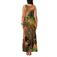 Black Women Family Matching Tank Maxi Dress and Hawaiian Shirt Afro Latina Queen - Wonder Print Shop