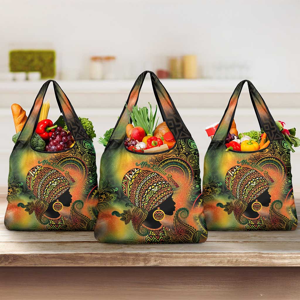 Black Women Grocery Bag Afro Latina Queen - Wonder Print Shop