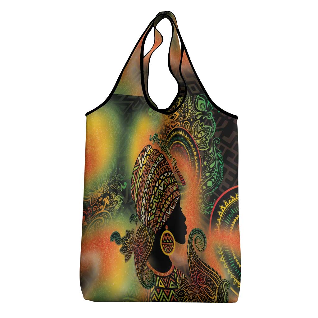 Black Women Grocery Bag Afro Latina Queen - Wonder Print Shop