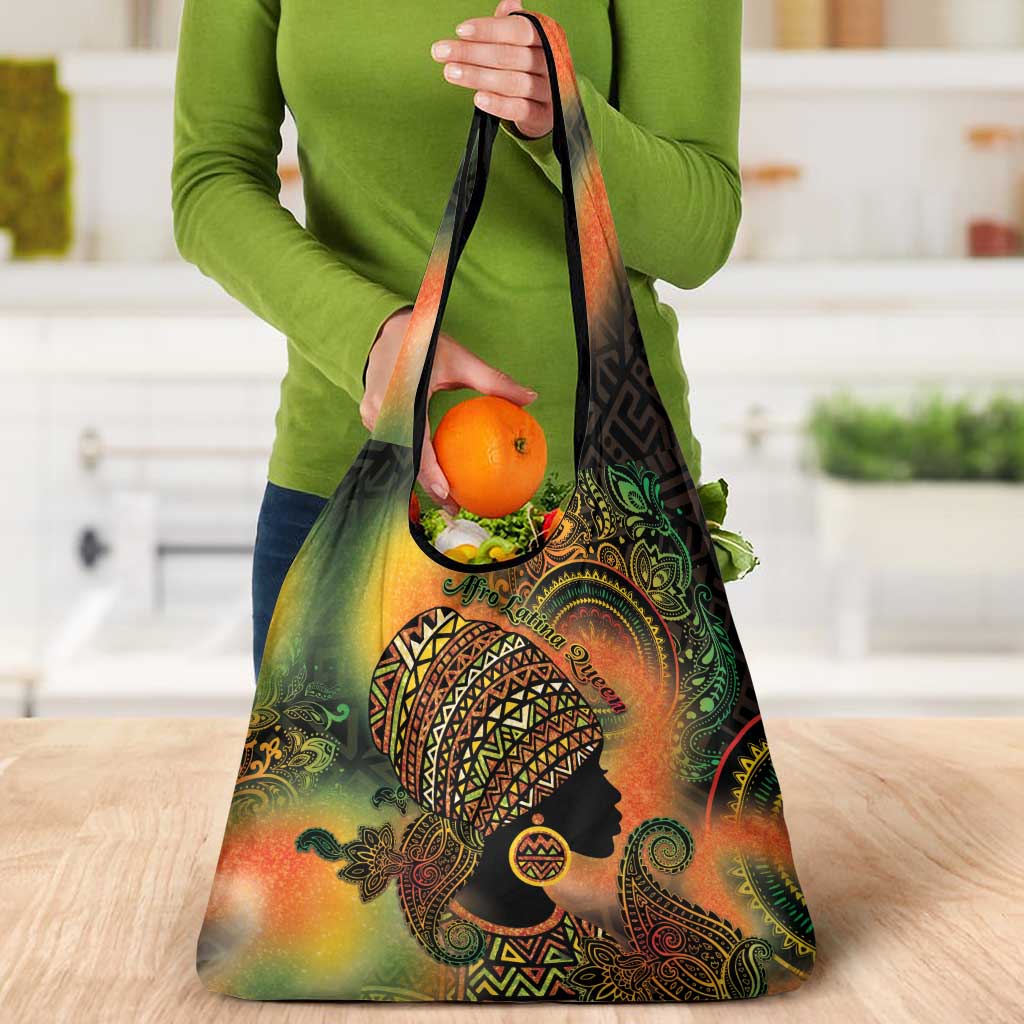 Black Women Grocery Bag Afro Latina Queen - Wonder Print Shop