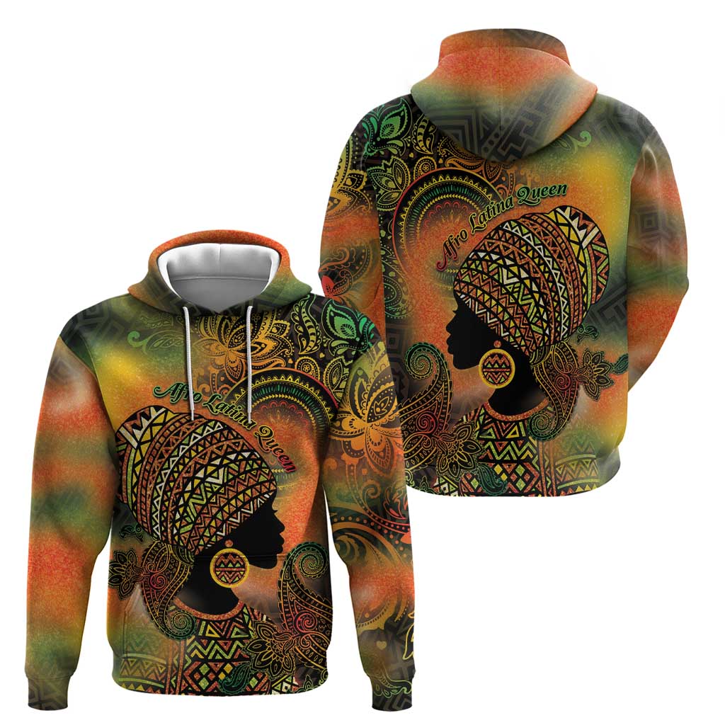 Black Women Hoodie Afro Latina Queen - Wonder Print Shop