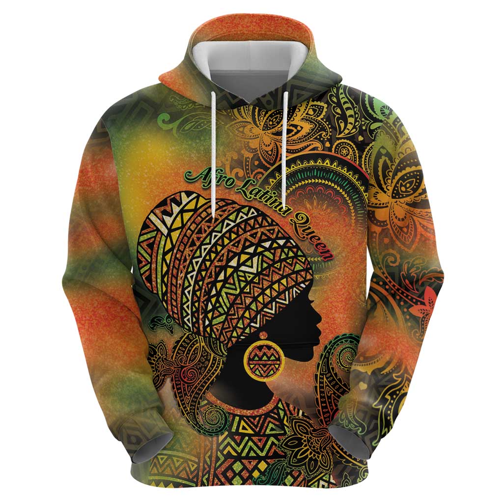 Black Women Hoodie Afro Latina Queen - Wonder Print Shop