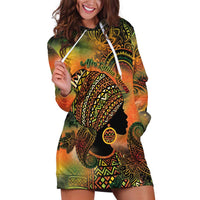 Black Women Hoodie Dress Afro Latina Queen - Wonder Print Shop