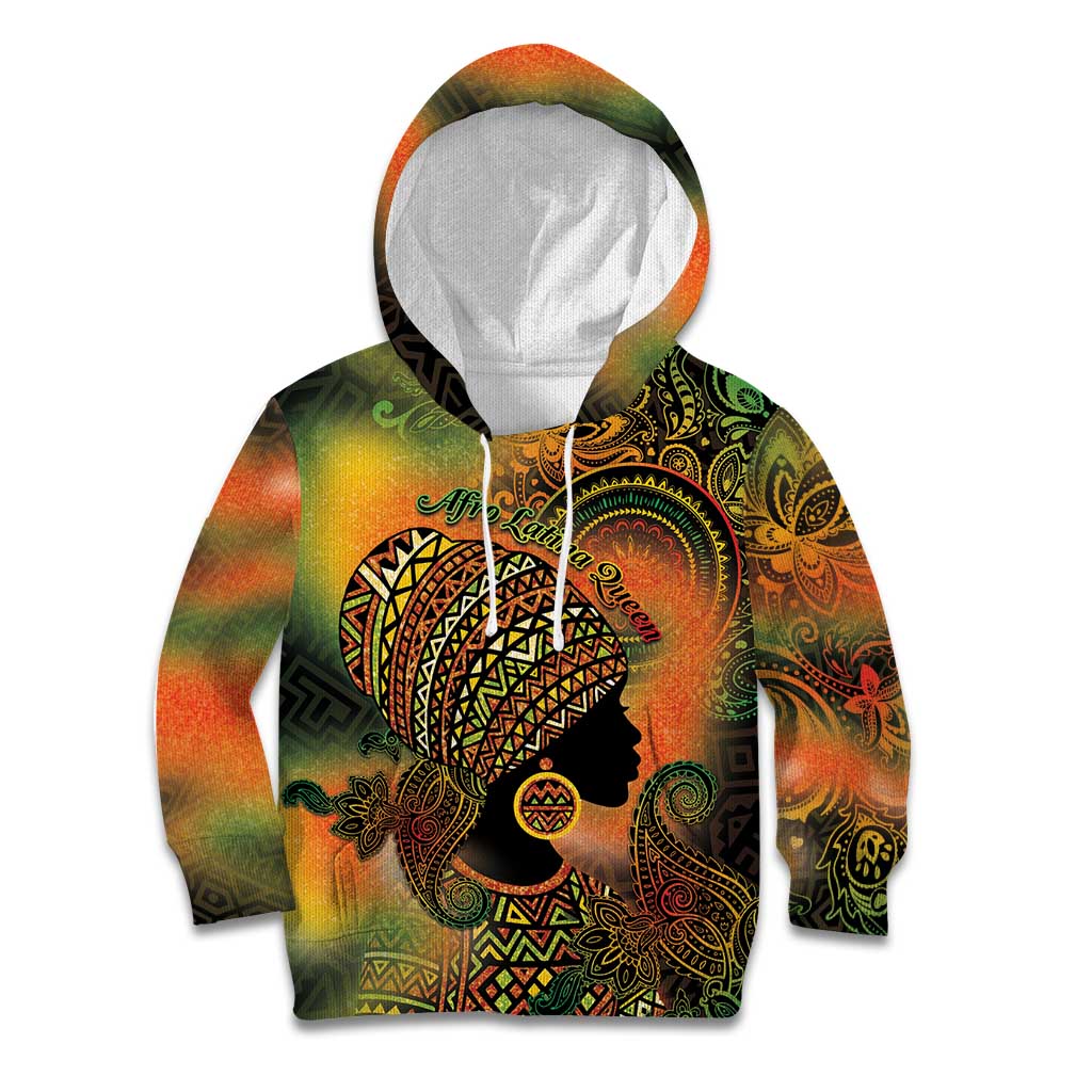 Black Women Kid Hoodie Afro Latina Queen - Wonder Print Shop