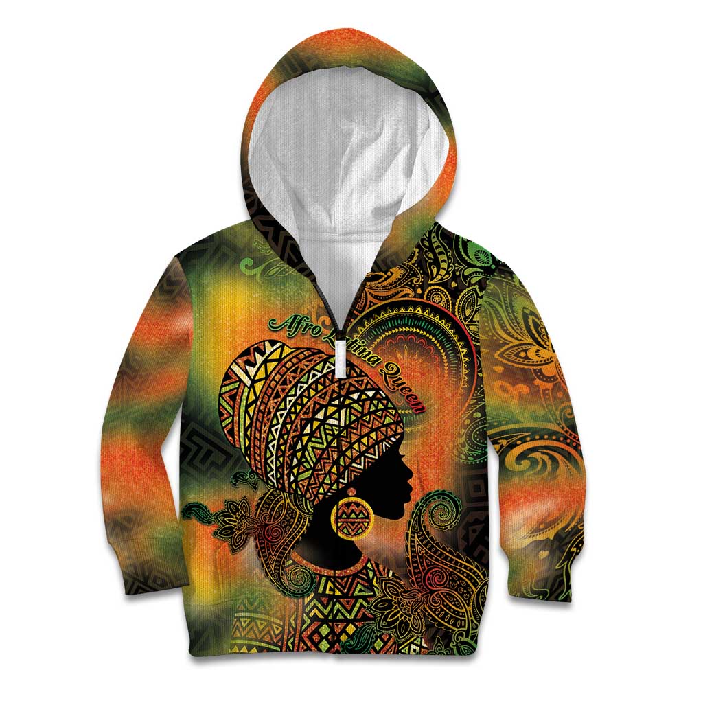 Black Women Kid Hoodie Afro Latina Queen - Wonder Print Shop