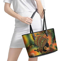Black Women Leather Tote Bag Afro Latina Queen - Wonder Print Shop