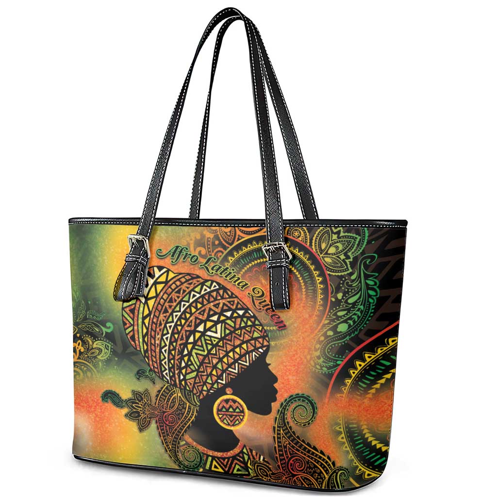Black Women Leather Tote Bag Afro Latina Queen - Wonder Print Shop