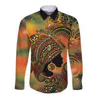 Black Women Long Sleeve Button Shirt Afro Latina Queen - Wonder Print Shop