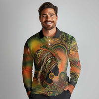 Black Women Long Sleeve Polo Shirt Afro Latina Queen - Wonder Print Shop