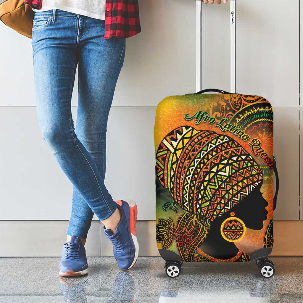 Black Women Luggage Cover Afro Latina Queen - Wonder Print Shop